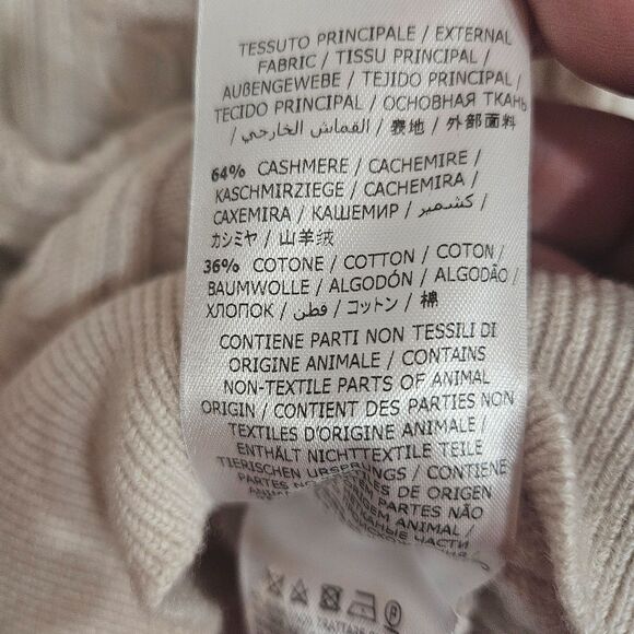 Salvatore Ferragamo Cashmere Cotton XO Cable Knit Stitch Cardigan Mens M Ivory - Picture 11 of 14